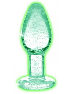 Glow-in-the-Dark Anaalplug Van Glas - Medium